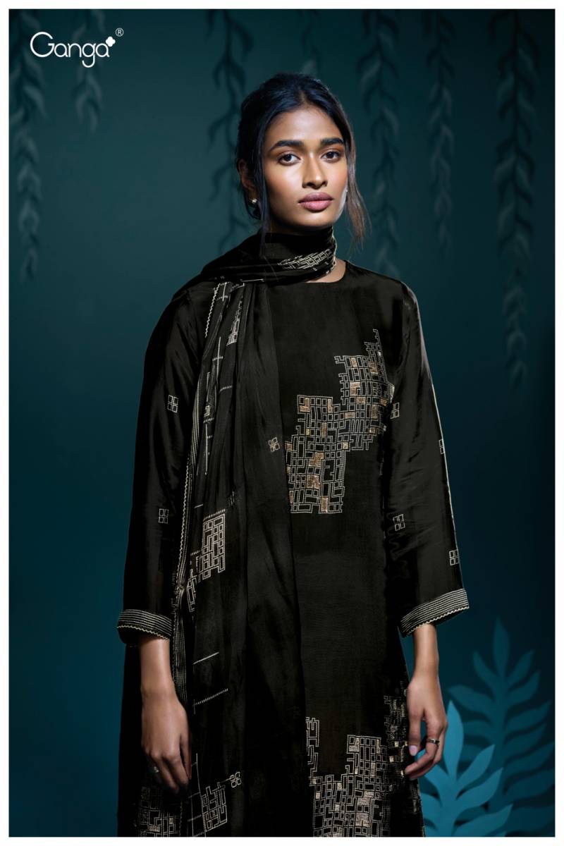 Ganga Upasana 3101 Bemberg Silk Dress Material Collection