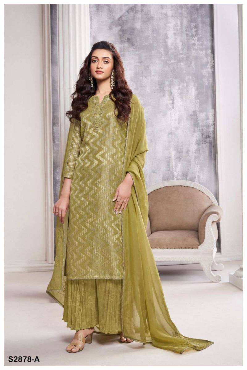 Ganga Zuhra 2878 Viscose Silk Embroidery Salwar Suit Collection