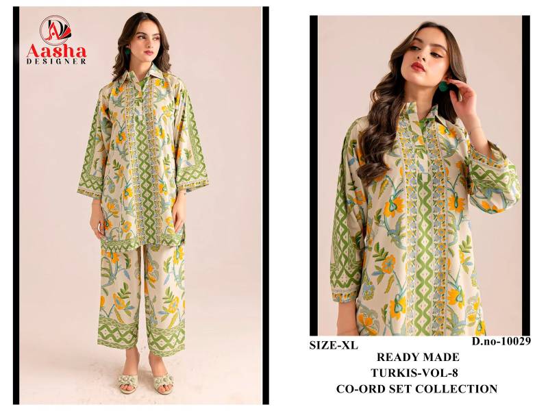 Aasha Turkis Vol 8 Modal Sattin Printed Co Ord Set Collection