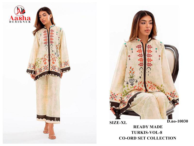 Aasha Turkis Vol 8 Modal Sattin Printed Co Ord Set Collection