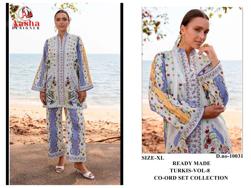 Aasha Turkis Vol 8 Modal Sattin Printed Co Ord Set Collection