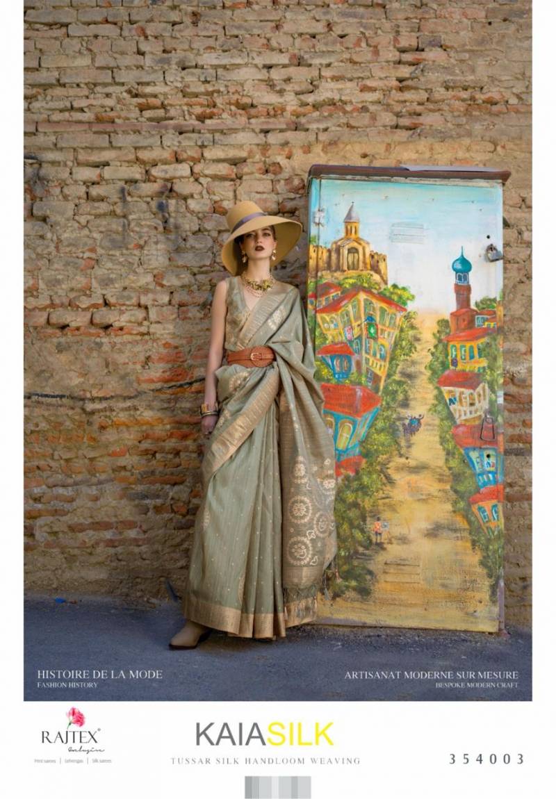 Rajtex Kaia Silk Tussar Silk Handloom Party Wear Saree Collection
