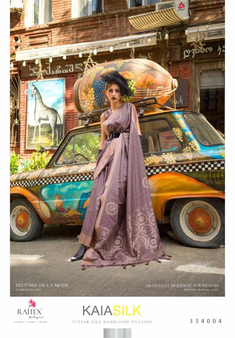 Rajtex Kaia Silk Tussar Silk Handloom Party Wear Saree Collection
