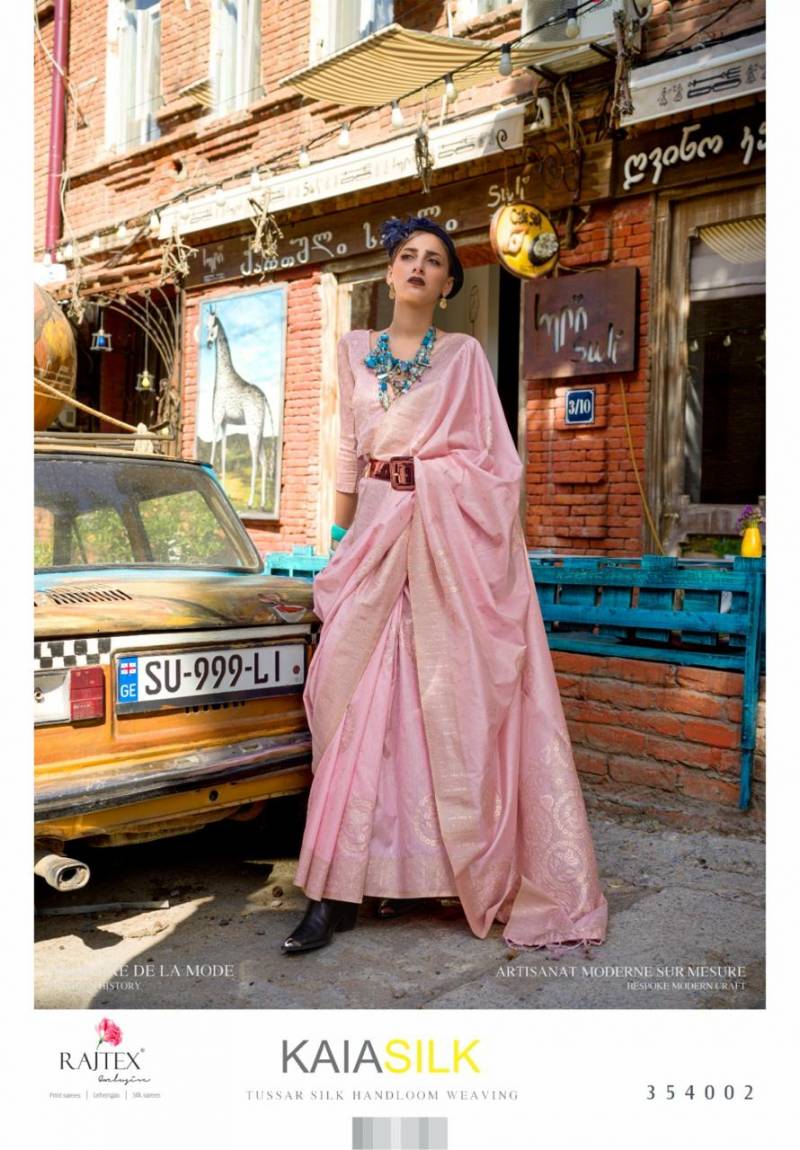 Rajtex Kaia Silk Tussar Silk Handloom Party Wear Saree Collection