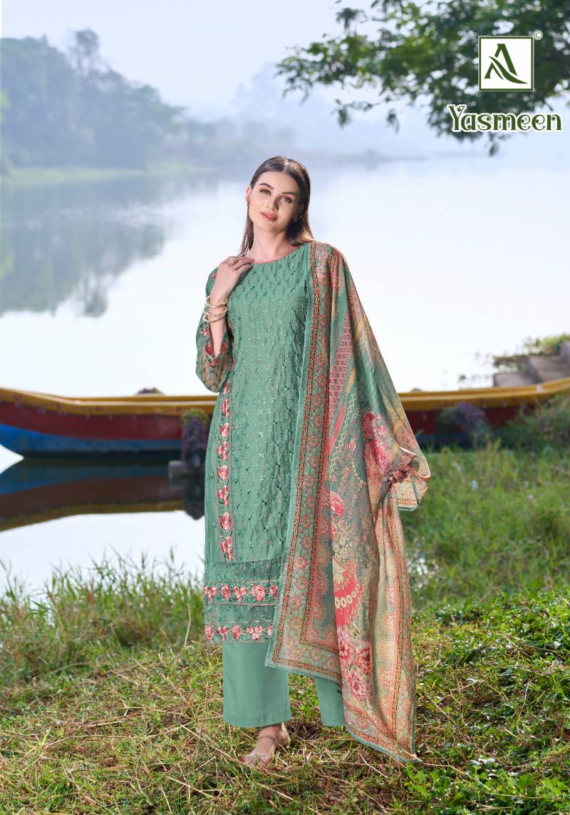 Alok Yasmeen Viscose Silk Pakistani Dress Material Collection