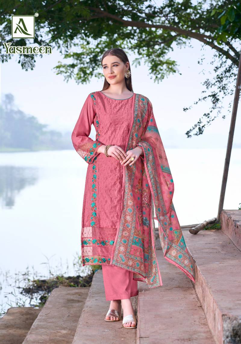 Alok Yasmeen Viscose Silk Pakistani Dress Material Collection