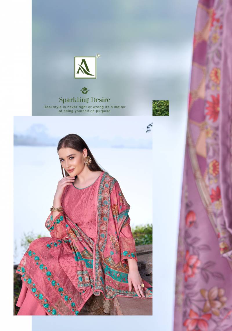 Alok Yasmeen Viscose Silk Pakistani Dress Material Collection