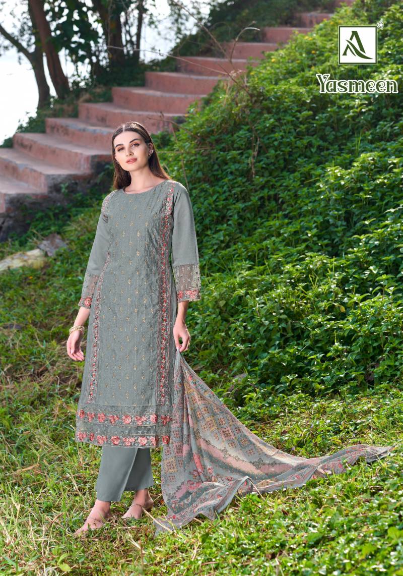 Alok Yasmeen Viscose Silk Pakistani Dress Material Collection
