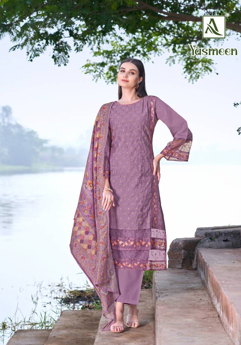 Alok Yasmeen Viscose Silk Pakistani Dress Material Collection