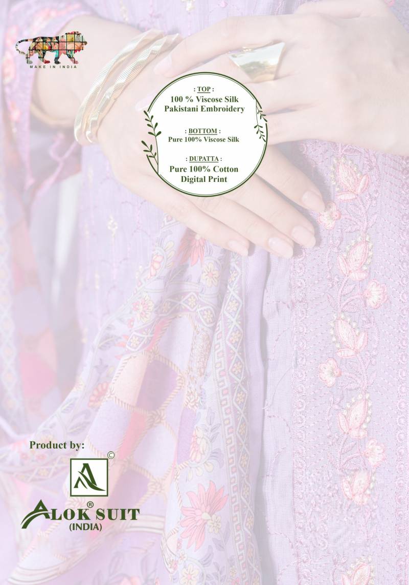 Alok Yasmeen Viscose Silk Pakistani Dress Material Collection
