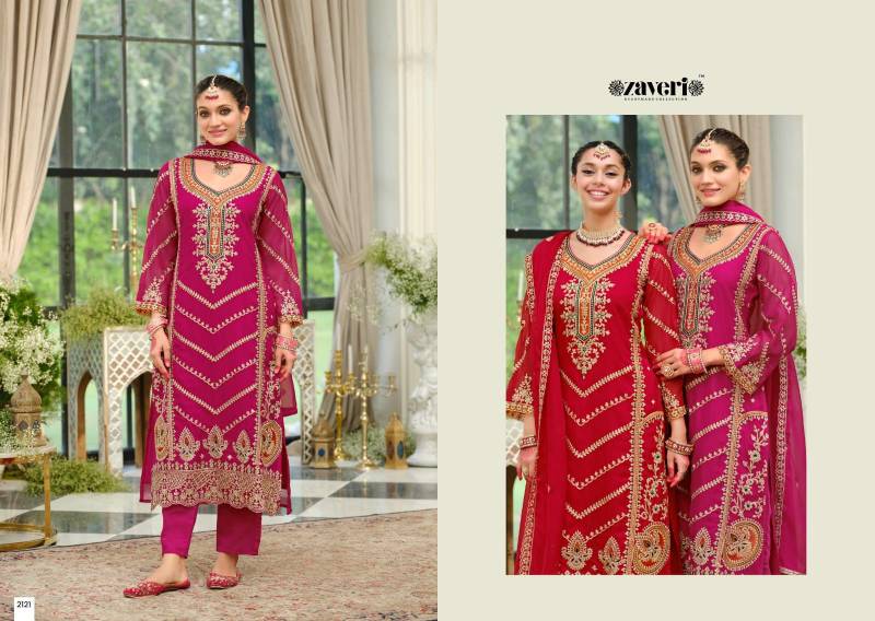Zaveri Nutan Soft Organza Embroidery Designer Salwar Suit Collection