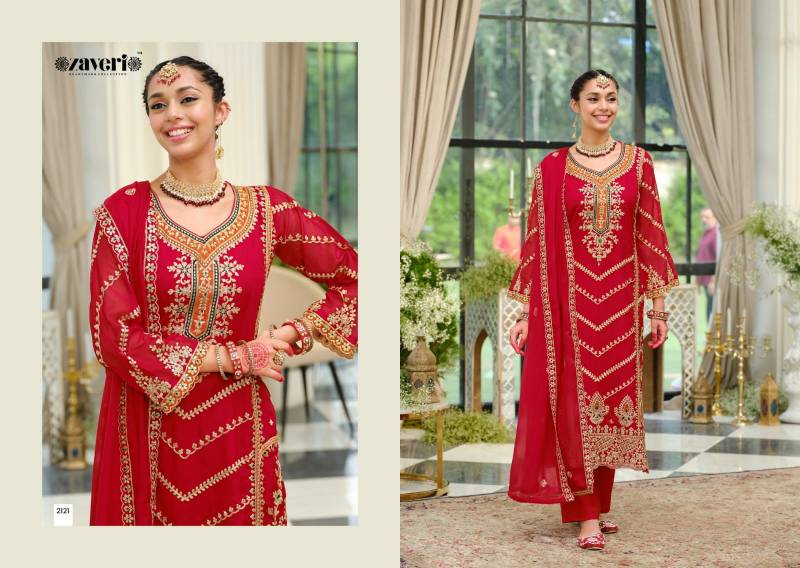Zaveri Nutan Soft Organza Embroidery Designer Salwar Suit Collection