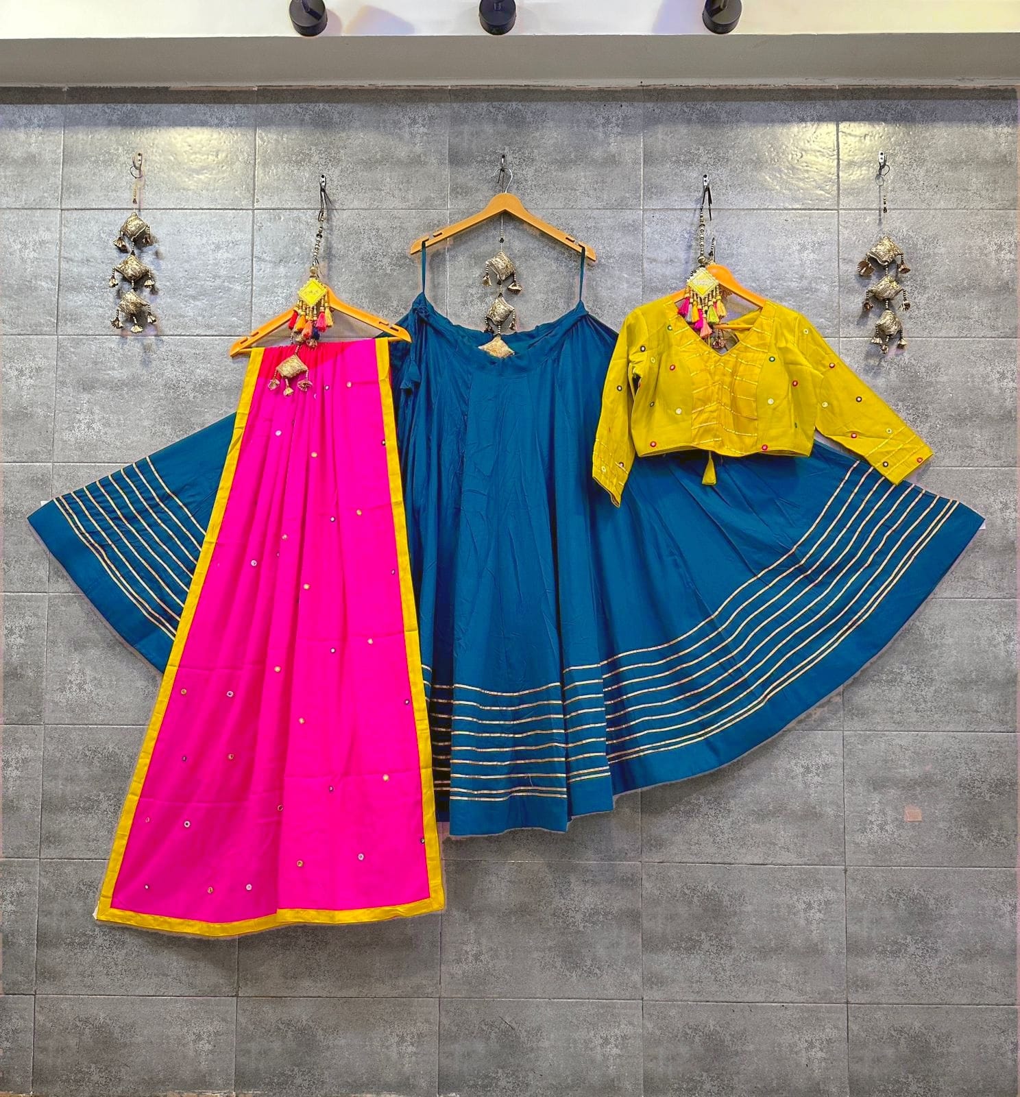 Scmd 08 Rayon Cotton Gamthi Work Blouse Concept Lehenga Choli