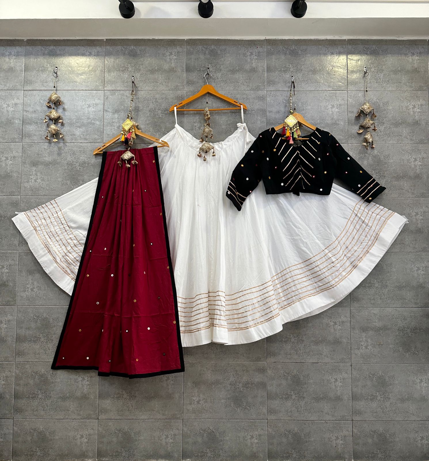 Scmd 08 Rayon Cotton Gamthi Work Blouse Concept Lehenga Choli