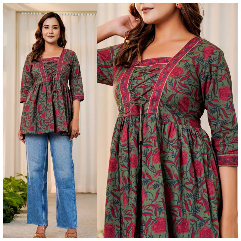 Naisha K 298 Vol 2 Cotton Navratri Special Short Top Collection