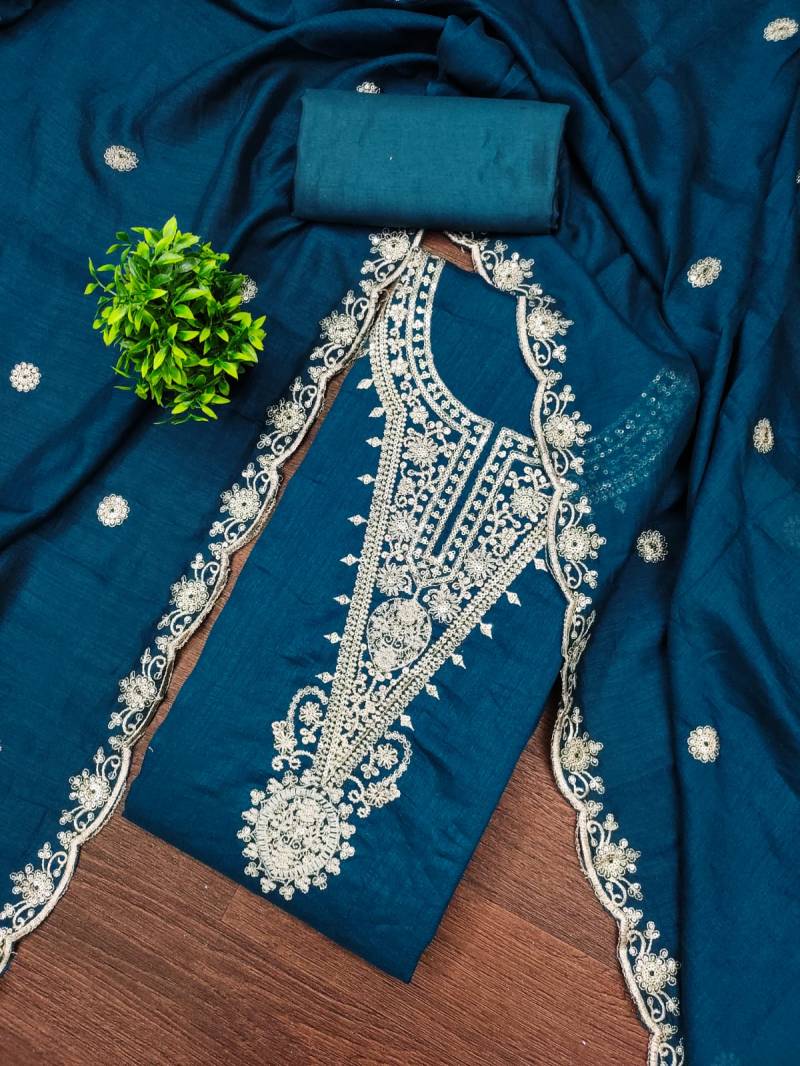 Vichitra 652 Fancy Vichitra Silk Dress Material