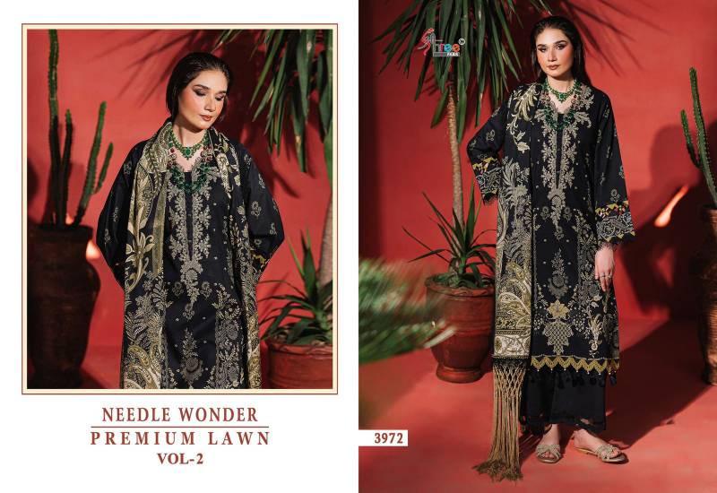 Shree Needle Wonder Premium Lawn Vol 2 Cotton Dupatta Cotton Print Dress Material