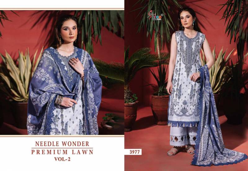 Shree Needle Wonder Premium Lawn Vol 2 Cotton Dupatta Cotton Print Dress Material