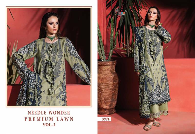 Shree Needle Wonder Premium Lawn Vol 2 Cotton Dupatta Cotton Print Dress Material