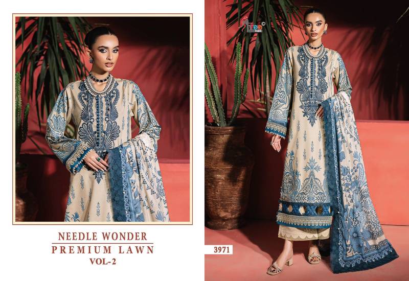 Shree Needle Wonder Premium Lawn Vol 2 Cotton Dupatta Cotton Print Dress Material