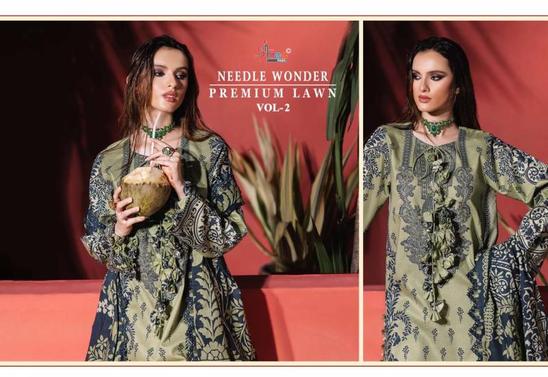 Shree Needle Wonder Premium Lawn Vol 2 Cotton Dupatta Cotton Print Dress Material