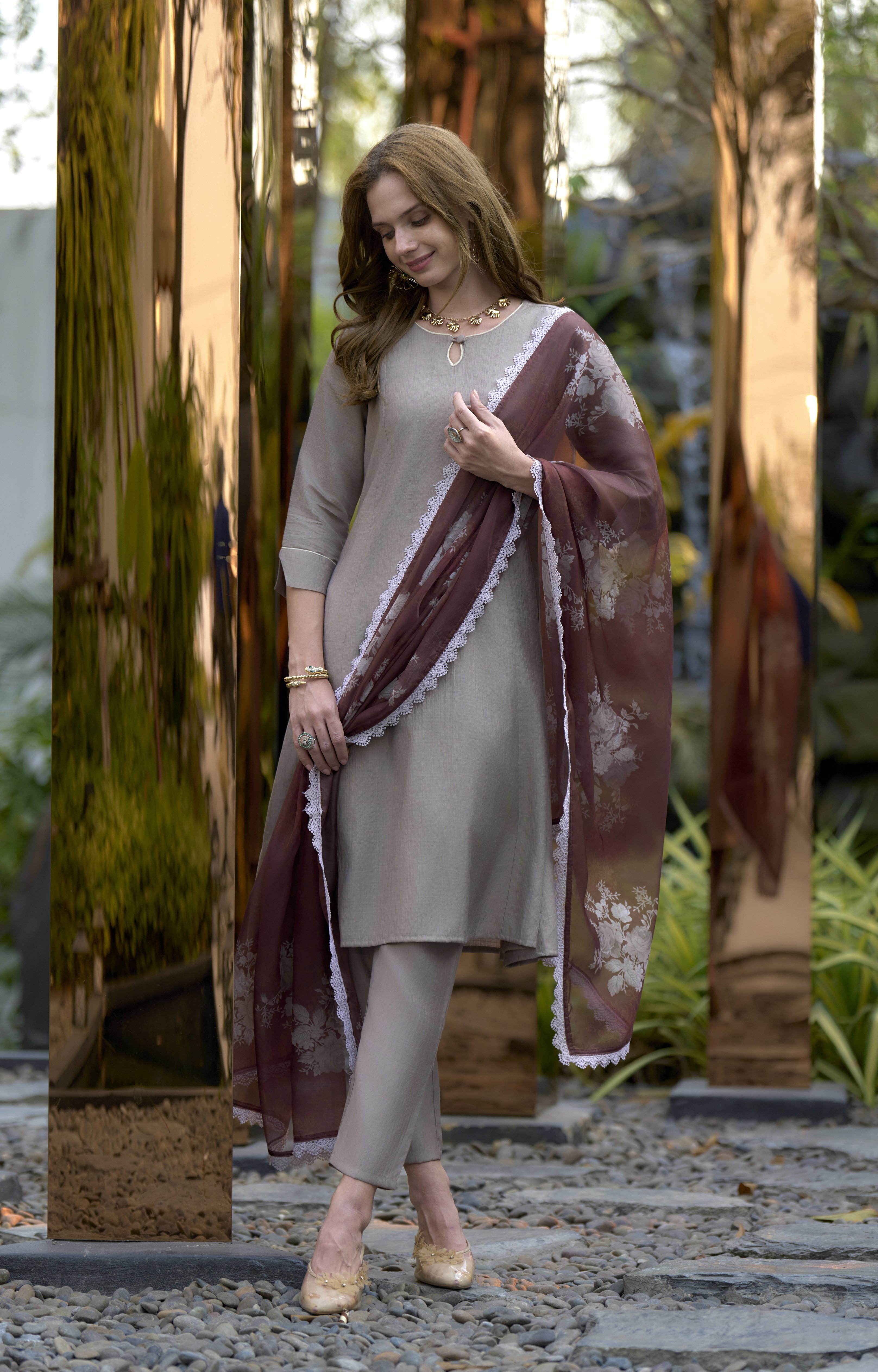 Shiv RY 2030 Vatican Embroidery Kurti Bottom With Dupatta