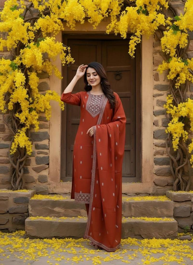 Naisha K 302 Vol 2 Roman Kurti Pant And Dupatta Casual Wear Collection