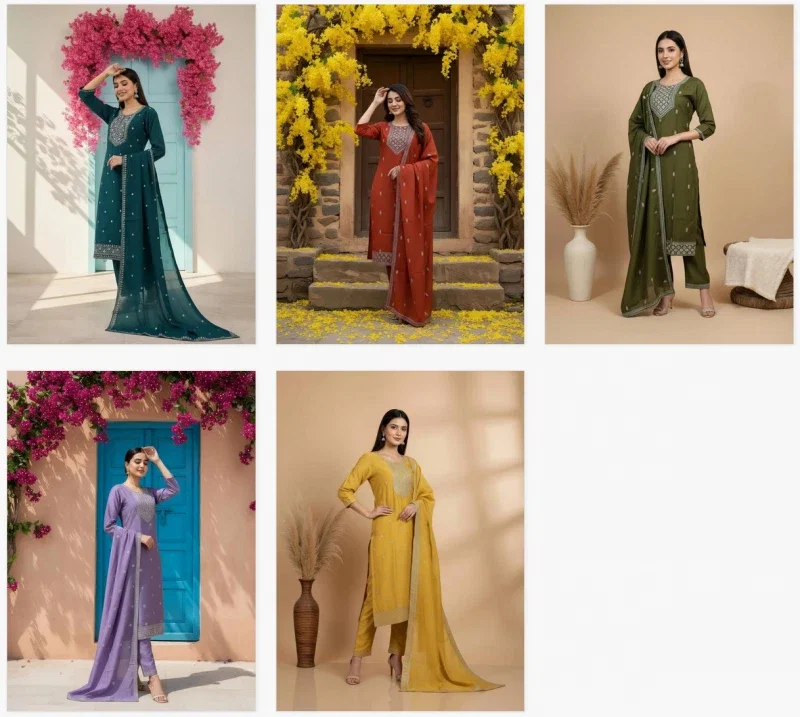 Naisha K 302 Vol 2 Roman Kurti Pant And Dupatta Casual Wear Collection