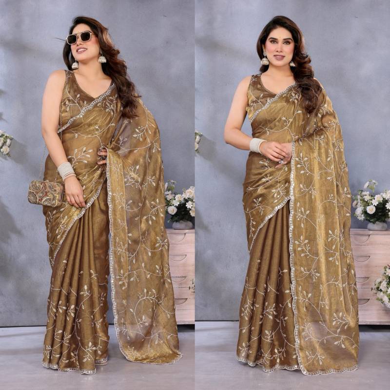 Csn N 67 Jimmy Choo Embroidery Saree Collection