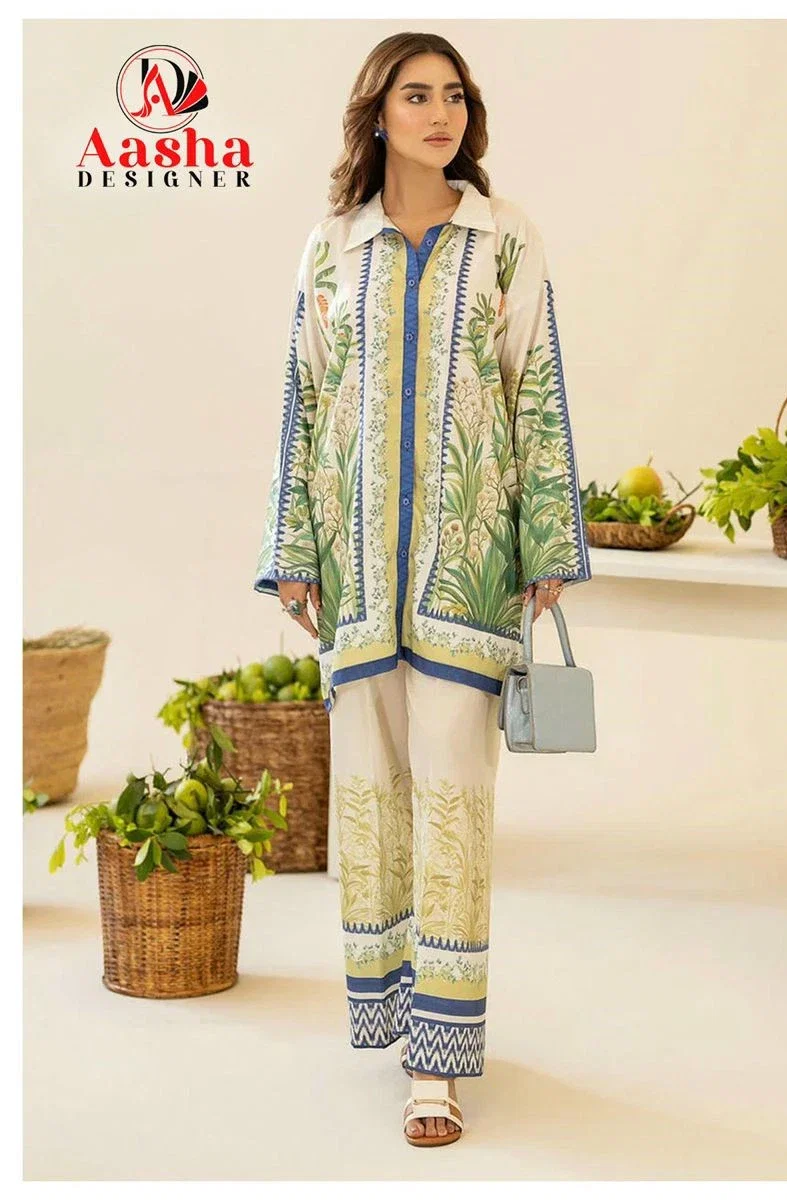 Aasha Turkis Vol 5 Modal Sattin Printed Co Ord Set Collection