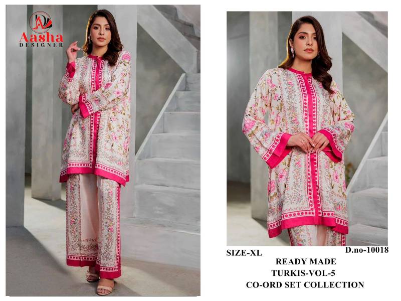 Aasha Turkis Vol 5 Modal Sattin Printed Co Ord Set Collection