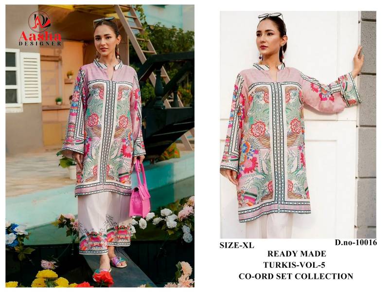 Aasha Turkis Vol 5 Modal Sattin Printed Co Ord Set Collection