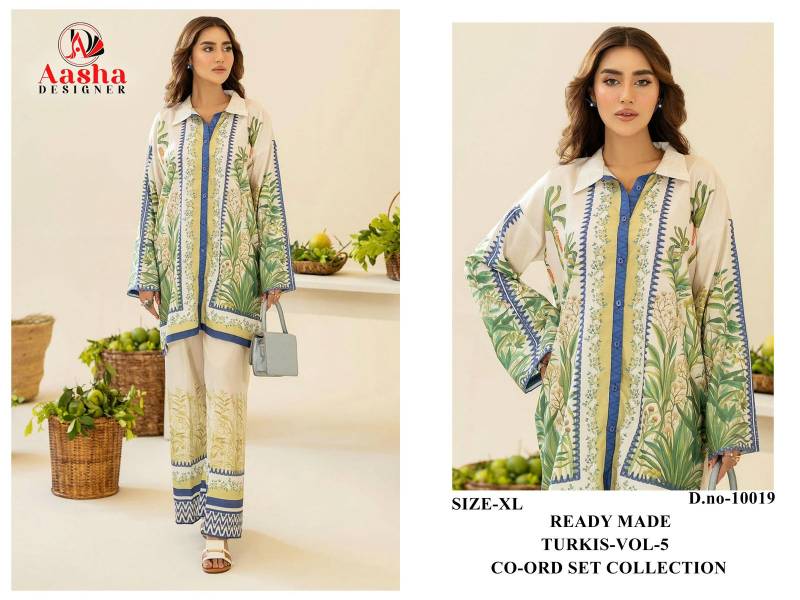 Aasha Turkis Vol 5 Modal Sattin Printed Co Ord Set Collection