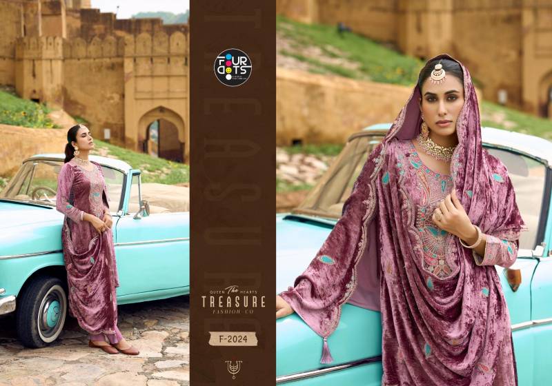 Four Dots Zureen Makhmal Viscose Makhmal Velvet Dress Material Collection