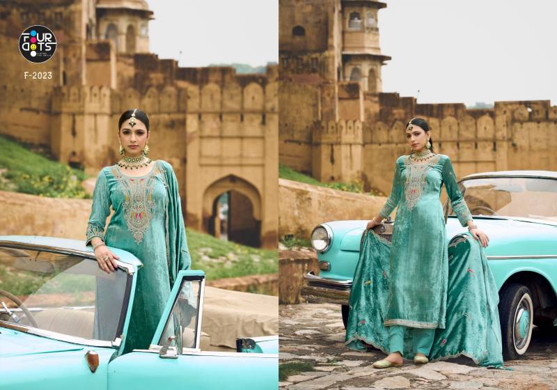 Four Dots Zureen Makhmal Viscose Makhmal Velvet Dress Material Collection