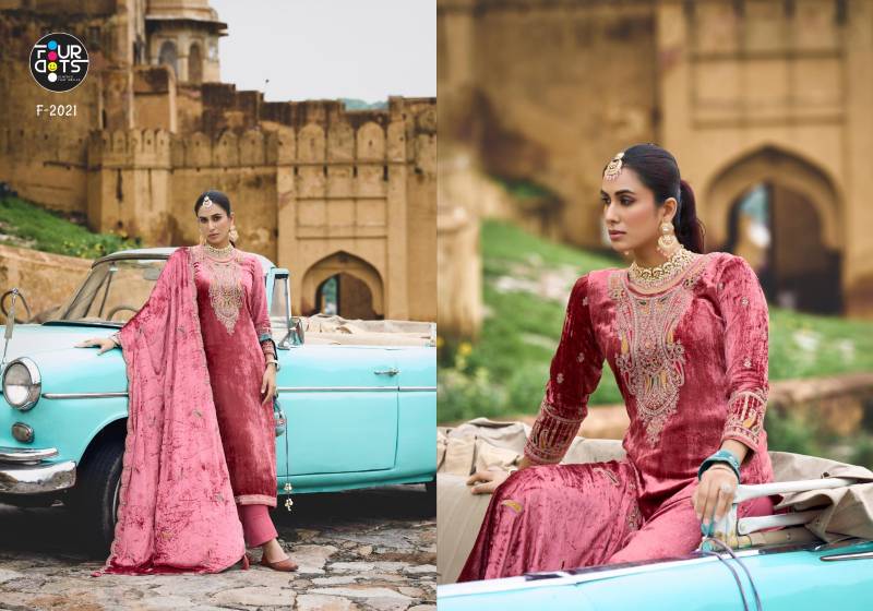 Four Dots Zureen Makhmal Viscose Makhmal Velvet Dress Material Collection