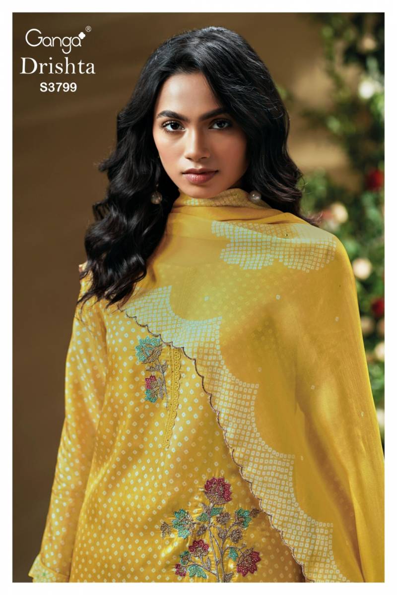 Ganga Drishta 3799 Pure Bemberg Printed Salwar Kameez Collection