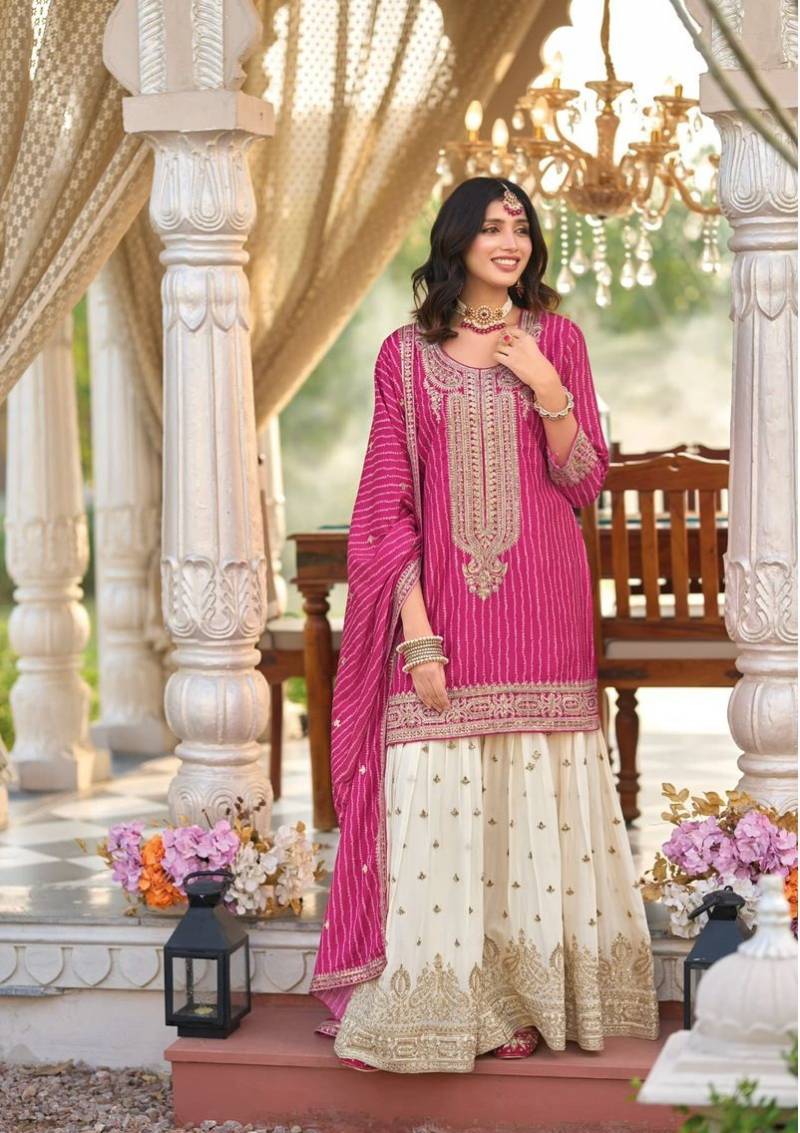 Sirat 1854 To1856 Chinon Digital Printed Sharara Collection
