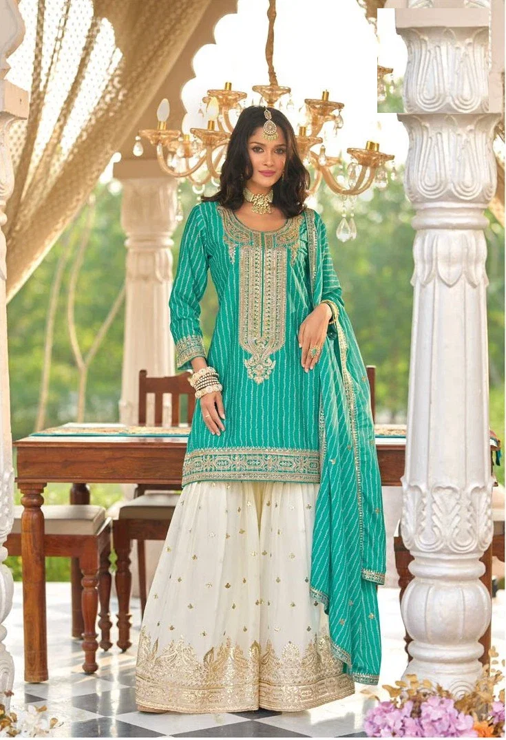 Sirat 1854 To1856 Chinon Digital Printed Sharara Collection