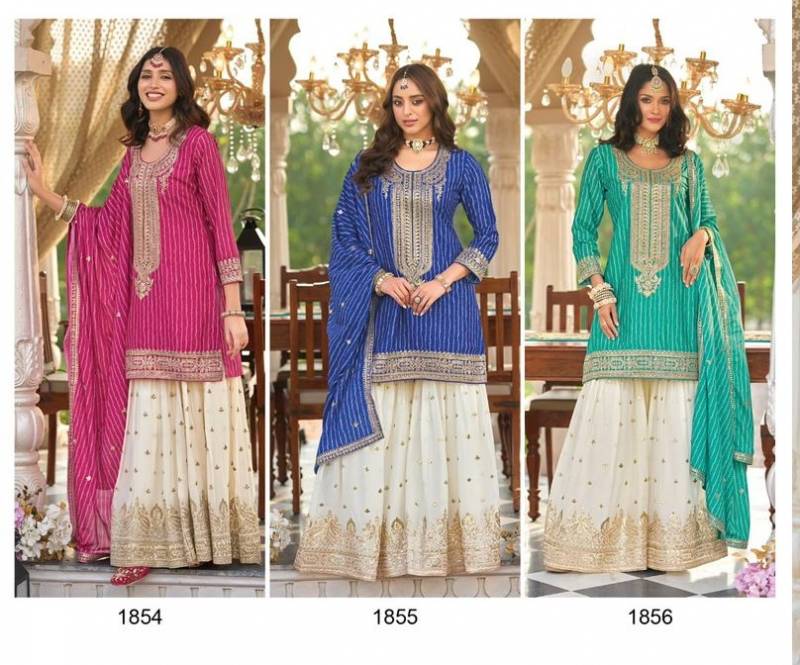 Sirat 1854 To1856 Chinon Digital Printed Sharara Collection