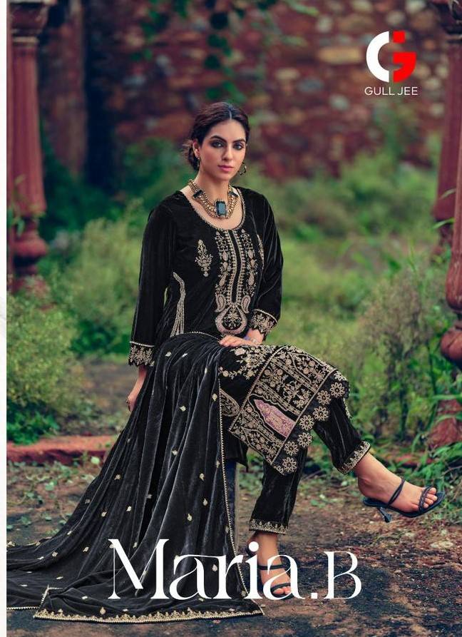 Gull Jee Maria B Velvet Embroidered Salwar Kameez Collection