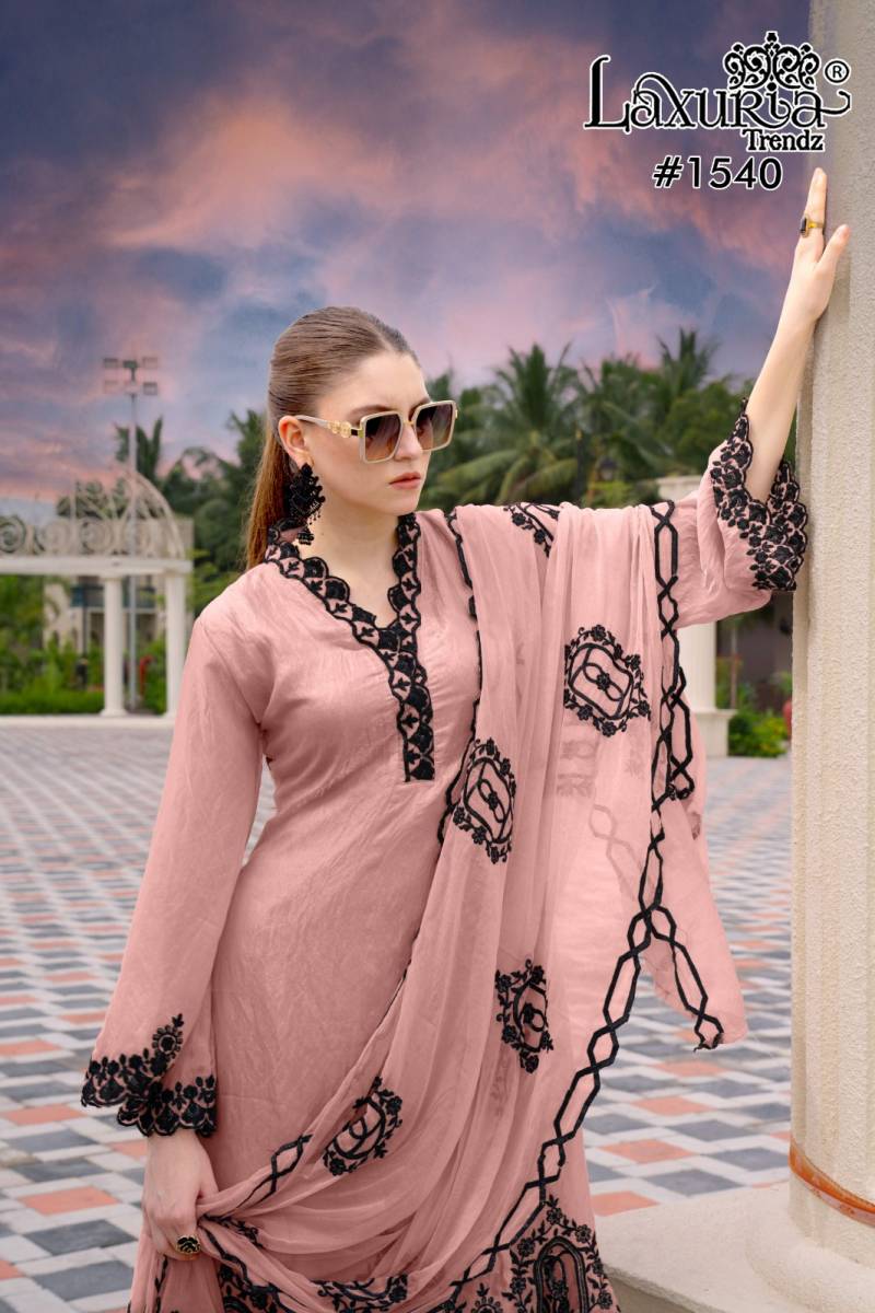 Laxuria Trendz 1540 Fandy Silk Top Plazzo And Dupatta Readymade Collection