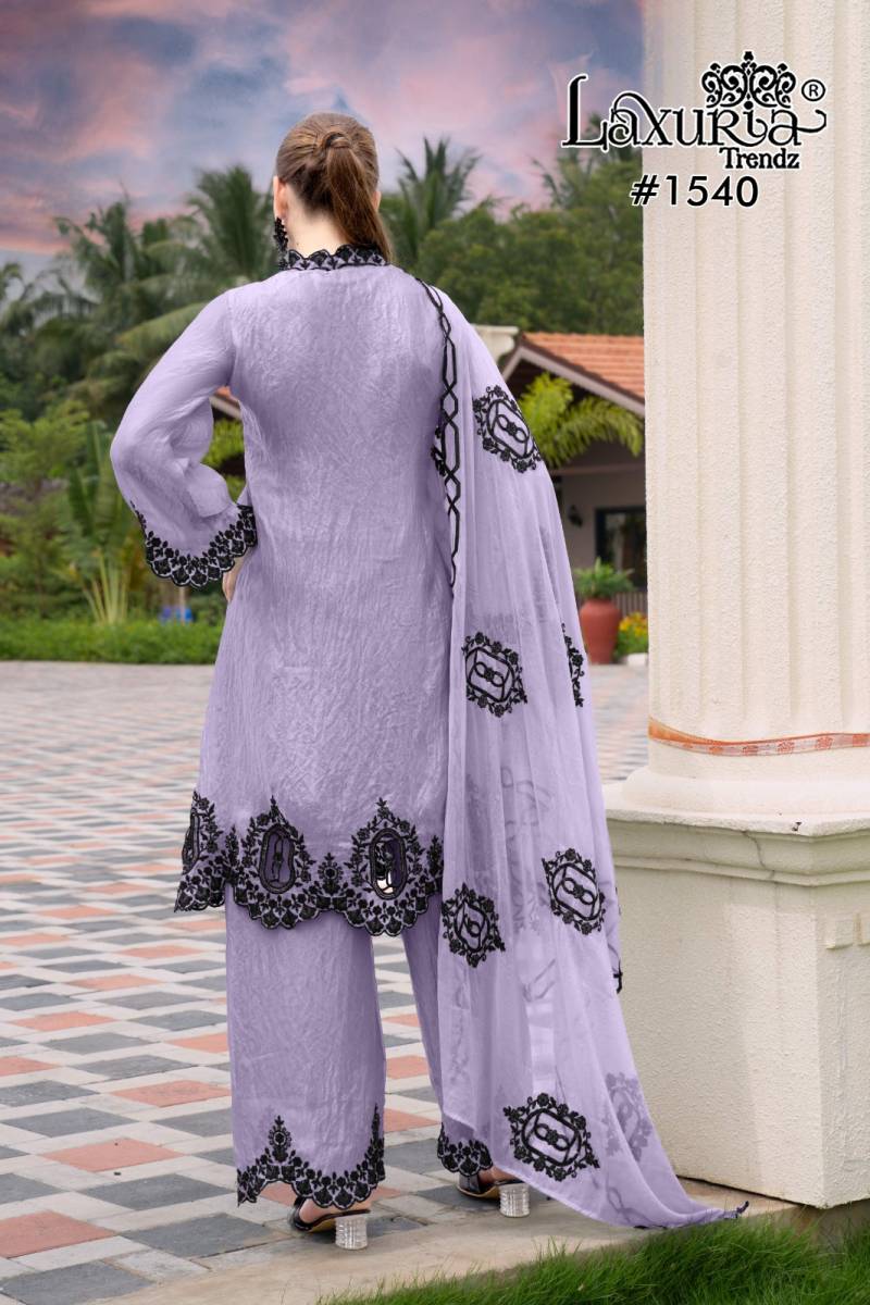 Laxuria Trendz 1540 Fandy Silk Top Plazzo And Dupatta Readymade Collection