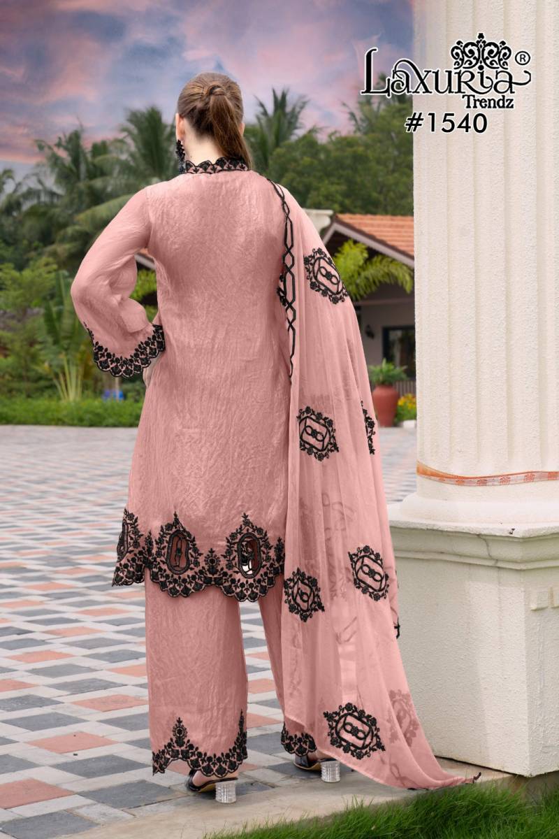 Laxuria Trendz 1540 Fandy Silk Top Plazzo And Dupatta Readymade Collection