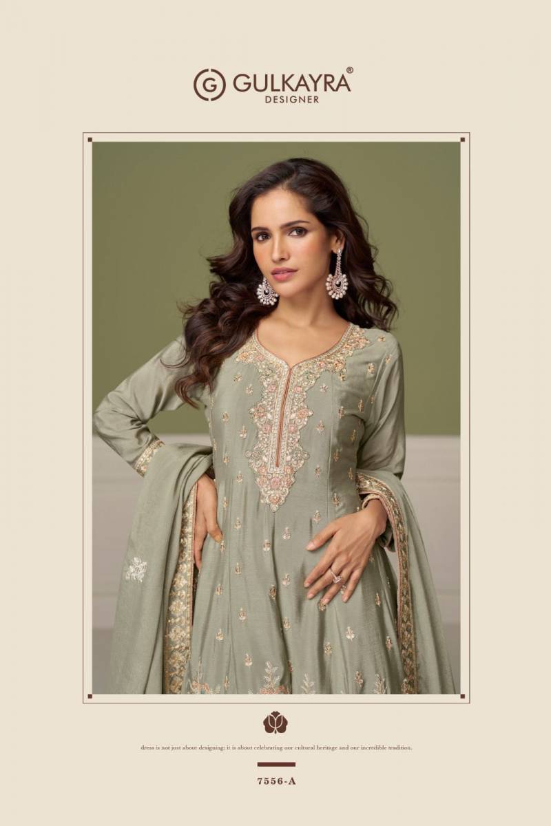 Gulkayra Nitya Chinon Embroidery Salwar Kameez Festival Collection