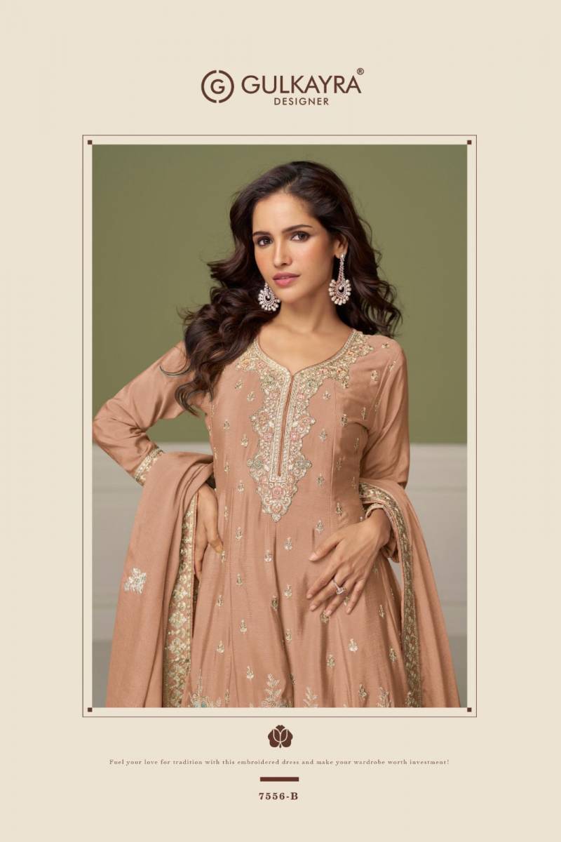 Gulkayra Nitya Chinon Embroidery Salwar Kameez Festival Collection