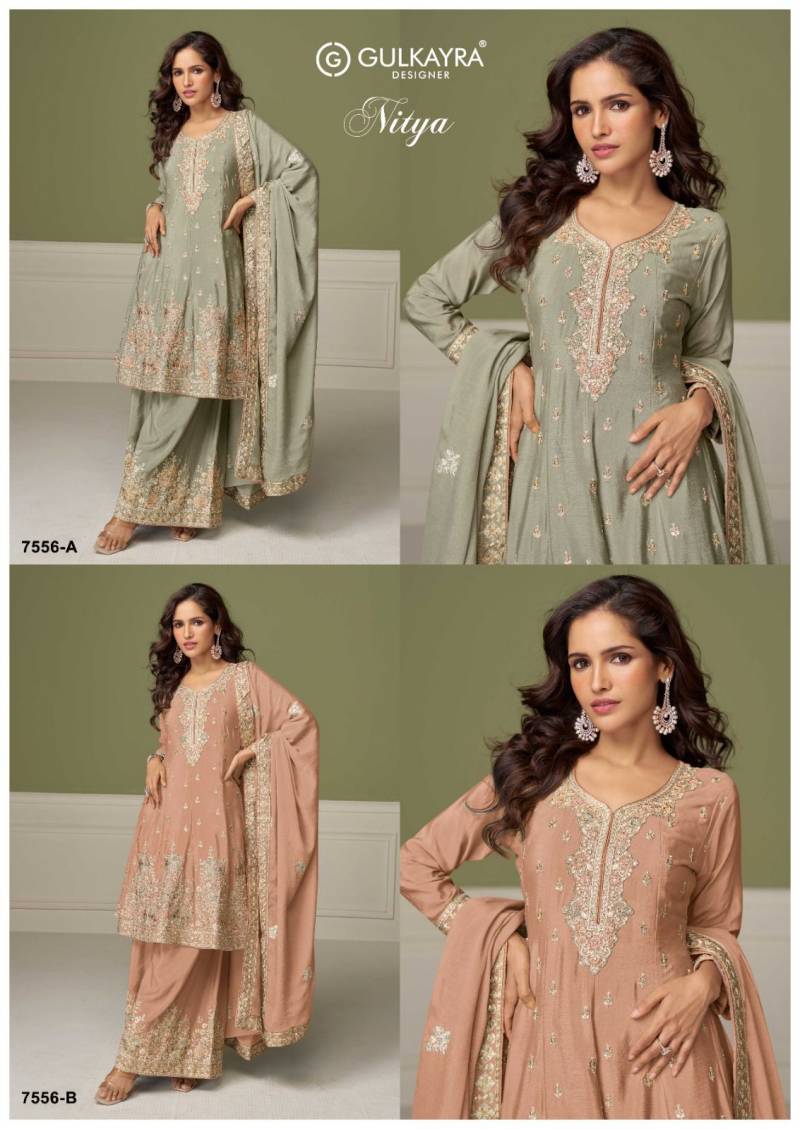 Gulkayra Nitya Chinon Embroidery Salwar Kameez Festival Collection