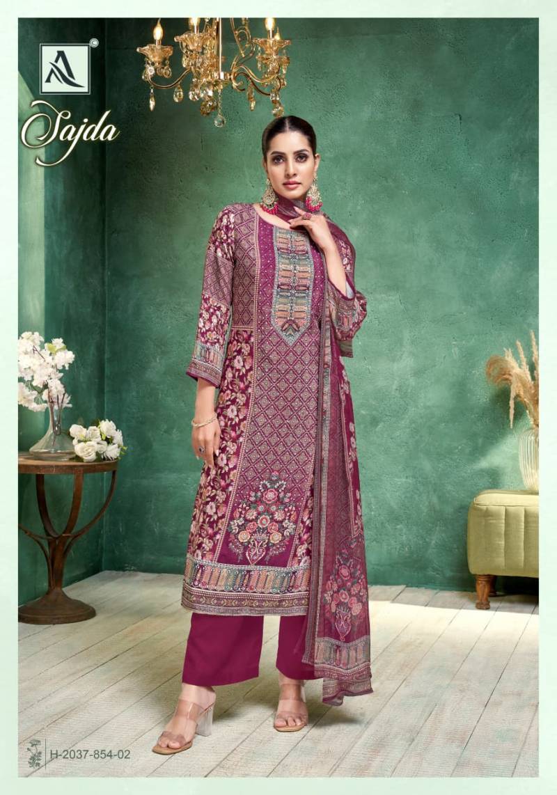 Alok Sajda Viscose Muslin Designer Printed Dress Material Collection