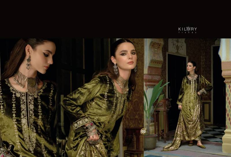 Kilory Fanna Pure Velvet Embroidery Salwar Kameez Collection