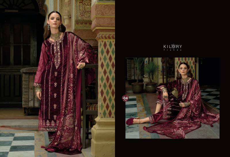 Kilory Fanna Pure Velvet Embroidery Salwar Kameez Collection